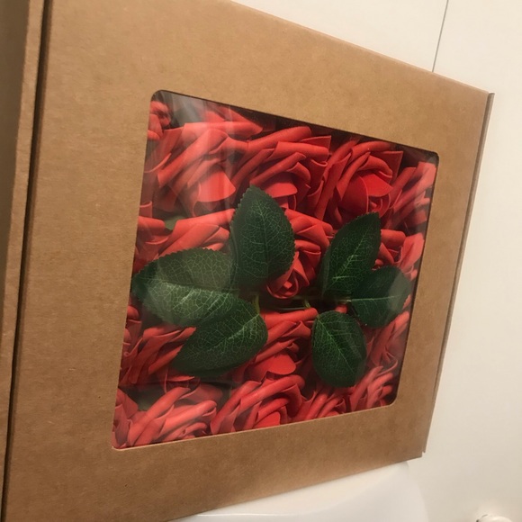 Artificial Flower Heads Rose Flower head Wedding Party Decor 25 pcs Red - Picture 8 of 8